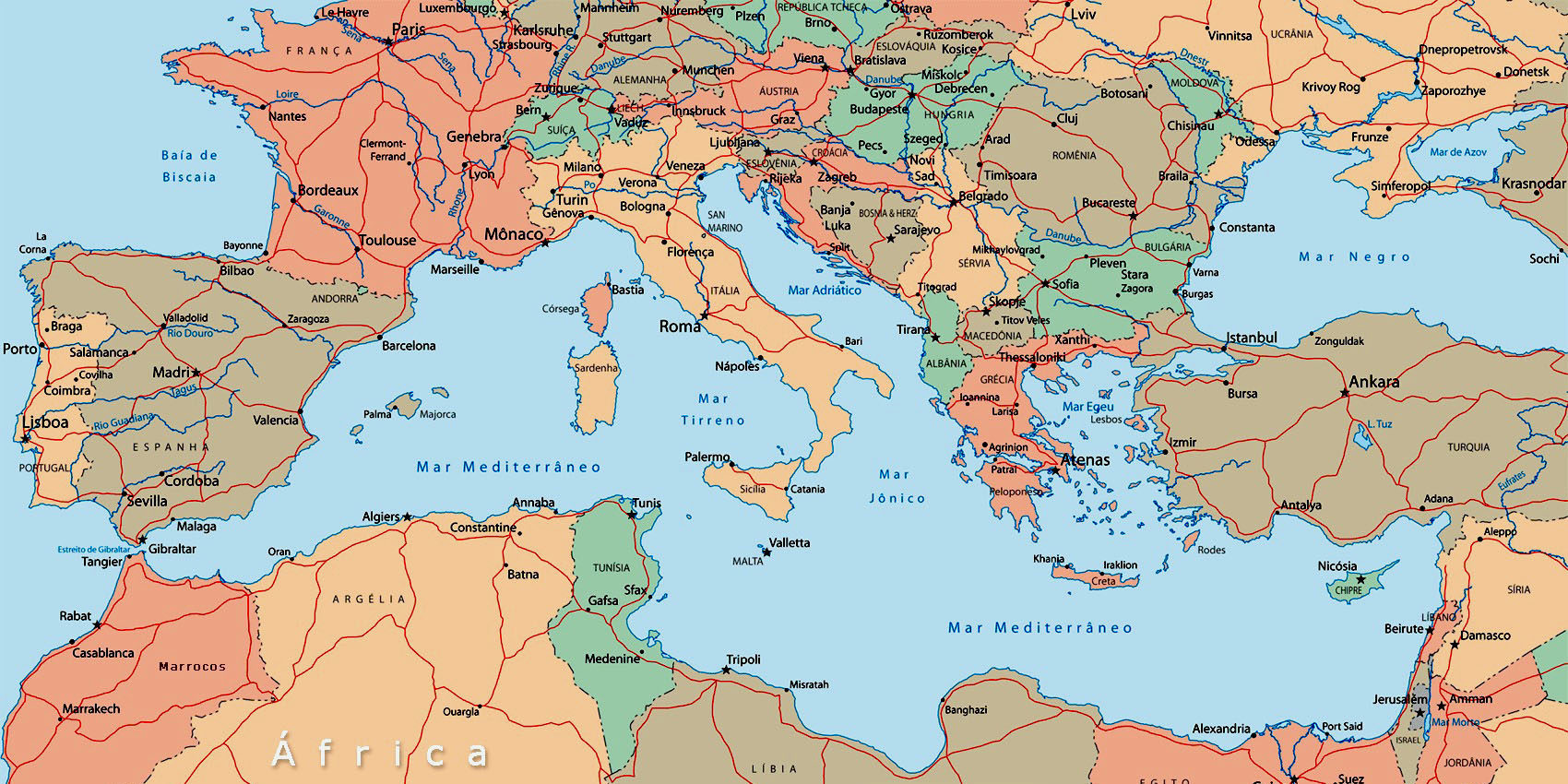 Risultato immagini per cartina mediterraneo